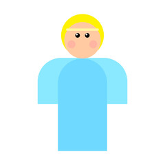 Cartoon christmas angel icon. Holiday celebration. Winter time. Family background. Vector illustration. Stock image.