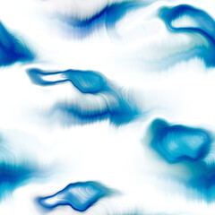 Wavy summer dip dye boho background. Wet ombre color blend for beach swimwear, trendy fashion print. Dripping paint digital fluid watercolor swirl effect. High resolution seamless pattern material. © Nautical