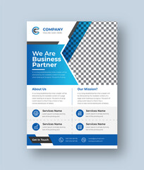 Corporate business flyer design template with modern concept Premium Vector	
