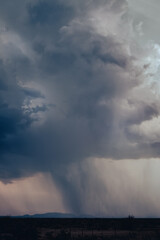 Fototapeta na wymiar Monsoon rain downpour in Arizona