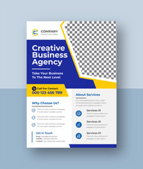 Corporate business flyer design template with modern concept Premium Vector	
