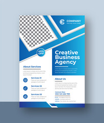 Corporate business flyer design template with modern concept Premium Vector	
