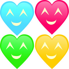 smile love  emoticon colection symbol