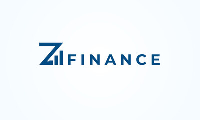 Initial Z finance charts Logo, usable for  brand and company logos, flat design logo template, vector illustration