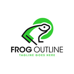 green frog inspiration illustration logo design