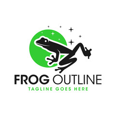green frog inspiration illustration logo design