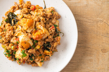 Stir Fried Minced Pork with Salted Egg