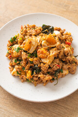 Stir Fried Minced Pork with Salted Egg