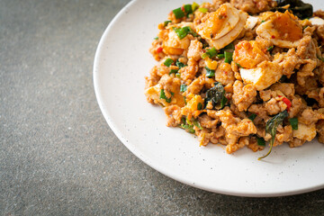 Stir Fried Minced Pork with Salted Egg
