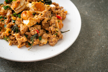 Stir Fried Minced Pork with Salted Egg