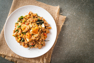 Stir Fried Minced Pork with Salted Egg