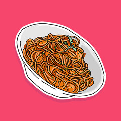 spaghetti cartoon design