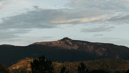 sunset in the mountains