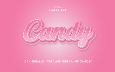 White pink candy text effect premium free download