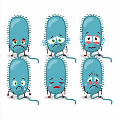 Minacovirus cartoon in character with sad expression