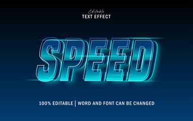 Blue speed text effect premium free download