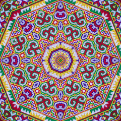 Seamless kaleidoscope or endless pattern for ceramic tile, wallpaper, linoleum, textile, web page background used