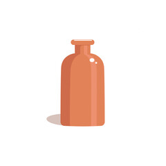  Vintage jug in a flat style. Clay vase on a white background. Vector illustration.