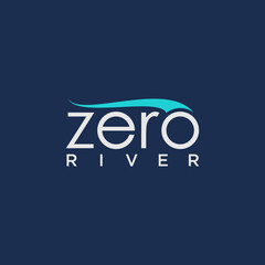 Letter or word ZERO with wave or River image graphic icon logo design abstract concept vector stock. Can be used as a symbol related to initial.