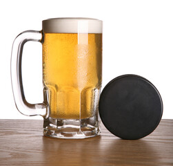 Beer and Hockey Puck