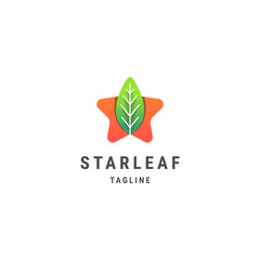 Awesome Eco Star Leaf Premium Logo