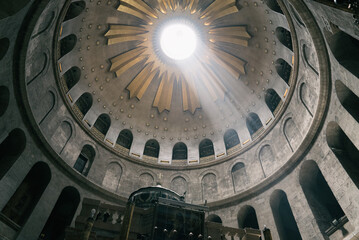 Photo at the Church of the Holy Sepulchre in Old City Jerusalem in Israel 
