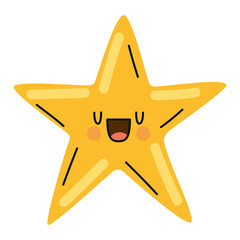 golden smiling star