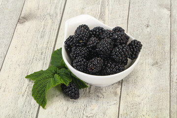 Sweet tasty ripe Blackberry heap