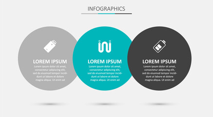 Set Electric cable, Battery charge and . Business infographic template. Vector