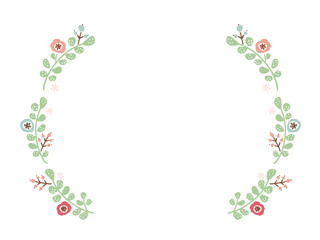 かわいい母の日リースフレーム／手書きイラスト