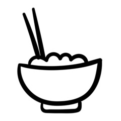 rice bowl outline
