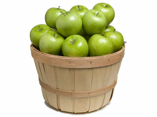 Basket with Green Apples