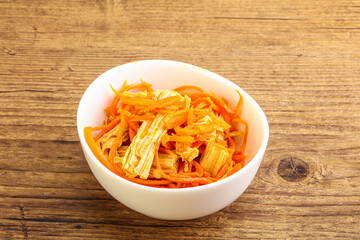 Korean soy asparagus with carrot