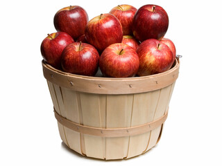 Wood basket with Red Apples
