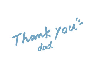 かわいい父の日のThankyouの文字／手画きイラスト素材