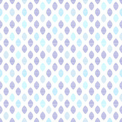 Beautiful Purple and Blue Textured Geometric Seamless Pattern Design with Details on White Background