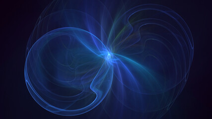 3D rendering abstract multicolor fractal light background