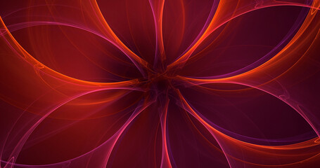 3D rendering abstract multicolor fractal light background