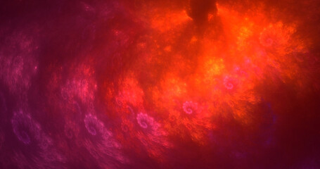 3D rendering abstract multicolor fractal light background