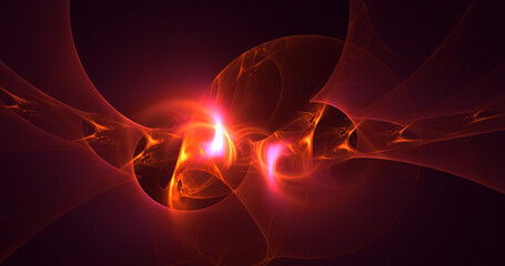 3D rendering abstract fractal light background
