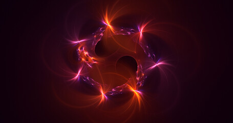 3D rendering abstract fractal light background