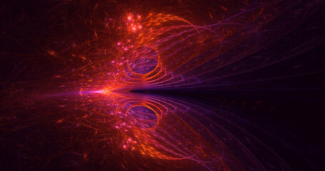 Obraz premium 3D rendering abstract multicolor fractal light background