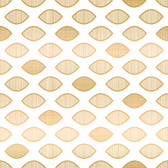 Geometric Gold Seamless Pattern Design on White Background