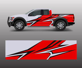 wrap graphic design vector for off road truck. Abstract sporty and adventure racing background. Full vector eps 10