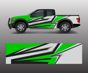 cargo van and car wrap vector, Truck decal designs, Graphic abstract stripe designs for offroad race, adventure and livery car