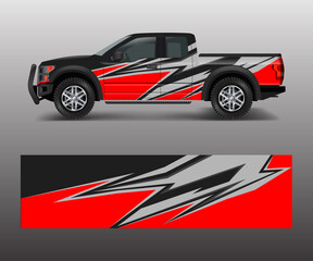 offroad vehicle wrap design vector. Pickup truck decal wrap design vector.