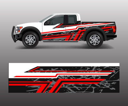 Abstract modern graphic design for truck and vehicle wrap and branding stickers