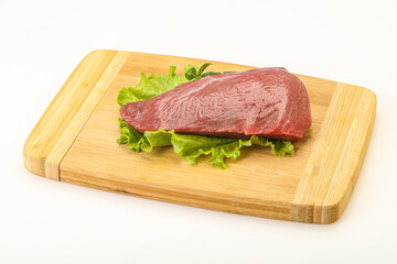 Raw beef piece for cooking