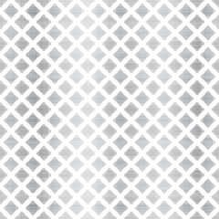 Elegant Silver Geometrical Seamless Pattern Design on White Background