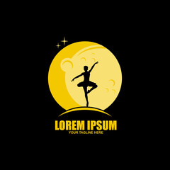Dance studio logo design. Vector body shape logo. Dance icon concept.
